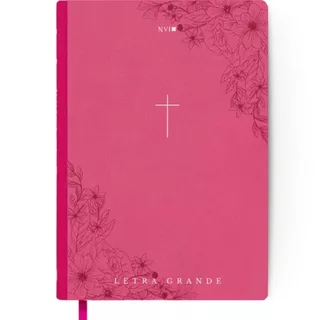 Bíblia Sagrada | Letra Grande | NVI | Capa Dura | Cruz Rosa em Oferta na Shopee
