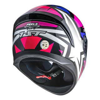 CAPACETE FECHADO PEELS SPIKE 2 1ST PRETO E PINK BRILHANTE FEMININO
