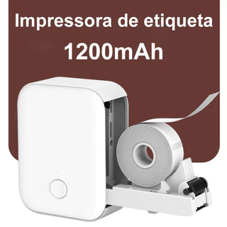 Impressora De Etiquetas Bluetooth Para Android E Ios +1 Rolo Etiqueta