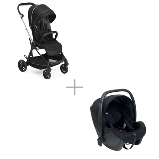 Kit Carrinho de Bebê Chicco Compacto One4ever Lounge + Bebê Conforto Kory - 4087109910000K em Oferta na Shopee