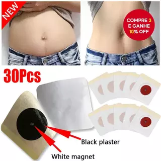 Remendo Fino 30 Peças Pasta De Umbigo Perda De Peso Energia Ímã Adesivos Queimador De Gordura Da Barriga em Oferta na Shopee
