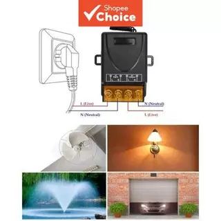 Interruptor de Controle Remoto sem Fio para Motor, Bomba e Iluminação, 110V/220V, 1 Canal, 1 Controle Remoto em Oferta na Shopee