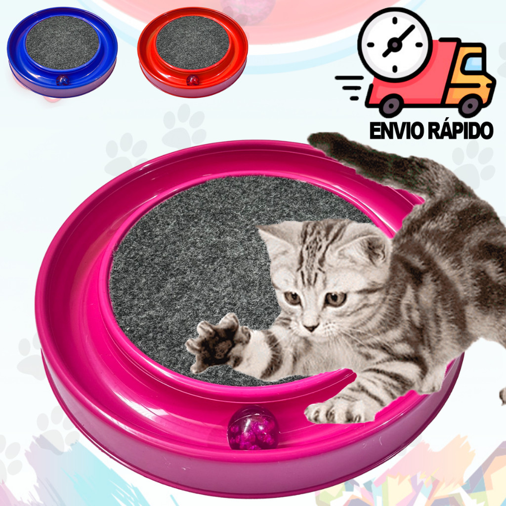 Arranhador Gato Redondo Com Bolinha Interativo Antiestresse Para Gatos