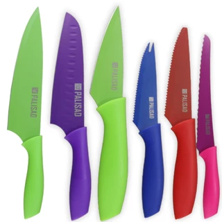 Jogo de facas coloridas inox para cozinha 6 peças - 7914155 Palisad em Oferta na Shopee