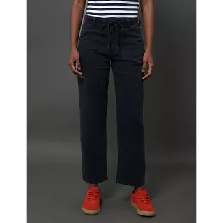 Calça Feminina Color Cropped Straight Calvin Klein Jeans - Marinho em Oferta na Shopee
