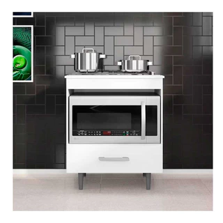 Balcão para Cooktop 4 Bocas Alecrim com Nicho para Micro-ondas e 1 Gaveta Poliman em Oferta na Shopee