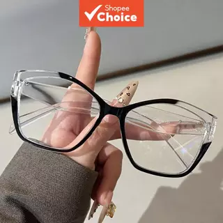 Óculos De Olho De Gato Oversized Moda Feminina Moldura Plana Na Casual Decorativo em Oferta na Shopee