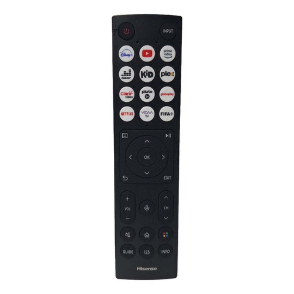 Controle Remoto P/ Tv Hisense 4k Uhd Preto Erf3ff96h