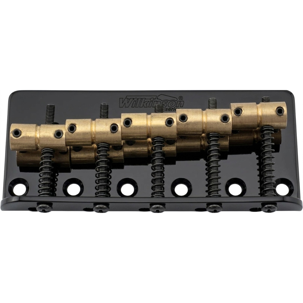 Ponte Wilkinson Para Precision Jazz 5 Cordas Preta Com Carrinhos