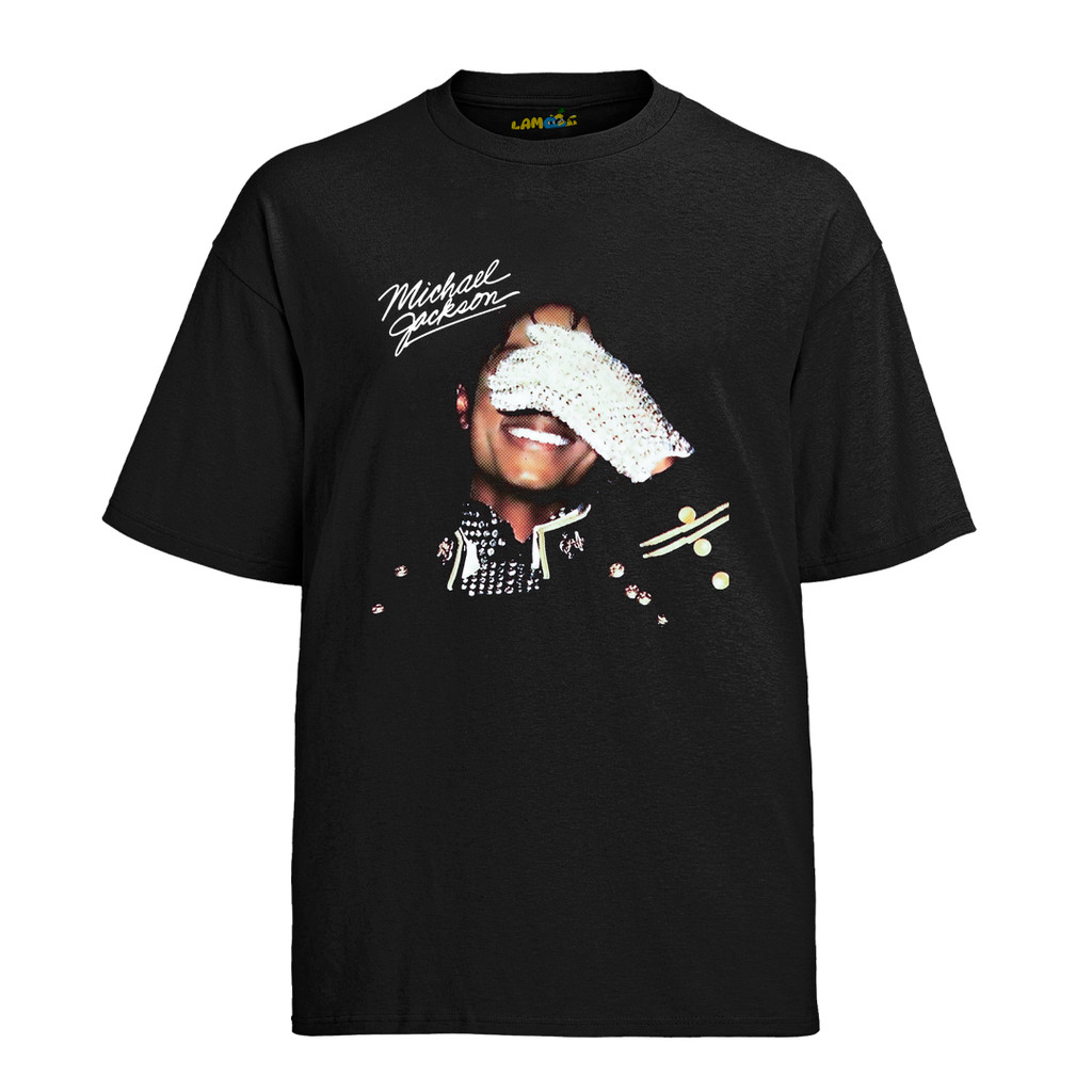 Camiseta Algodão Unissex Michael Jackson Rosto Mão Camisa