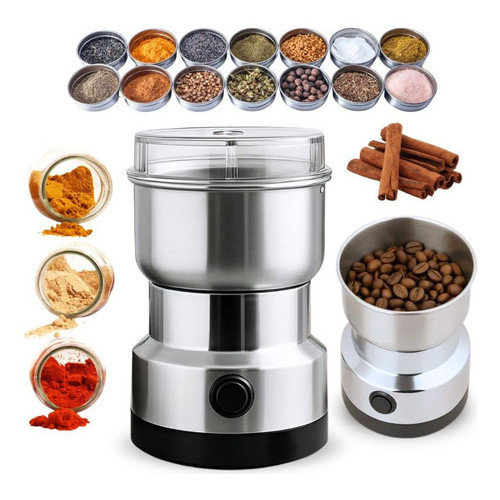 Moedor De Café Elétrico Multifuncional Inox Grãos Temperos 1