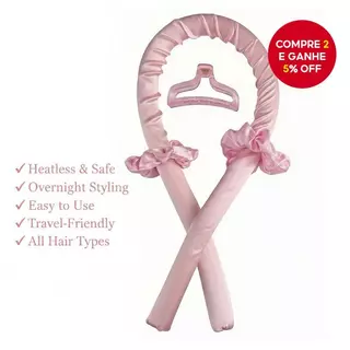 Kit Completo De Ondulação Sem Calor Para Ondas Suaves-1 Rolo De Esponja , 1 Grampo De Cabelo , 2 Elásticos Presente De F em Oferta na Shopee