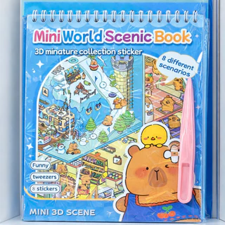Caderno de Adesivos 3D 8 em 1 com Pinça Cenários para Montagem e Decoração (Caderno 8 em 1 - Azul) em Oferta na Shopee