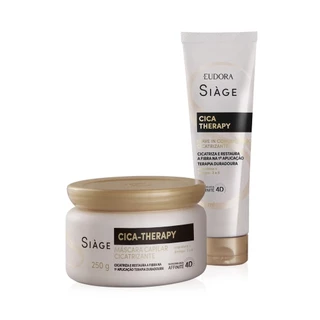 Combo Siàge Cica-Therapy: Máscara Capilar 250g + Leave-In 100ml em Oferta na Shopee