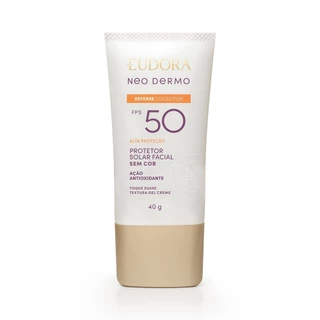 Eudora Neo Dermo Protetor Solar Facial Sem Cor FPS 50 40ml em Oferta na Shopee