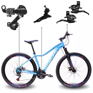 Bicicleta Aro 29 Feminina com Quadro Rebaixado "SAIDX Beauty" - 21 Marchas e Freio Disco em Oferta na Shopee
