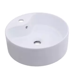 Cuba de Apoio Sem Válvula para Banheiro Redonda Louça Cerâmica Ametista Pingoo.casa - Branco em Oferta na Shopee