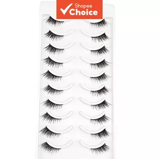 Cílios Postiços Meia-Cílios Premium - Efeito Fox-Eye Natural, Levantamento, Seda Sintética de Alta Qualidade, em Oferta na Shopee