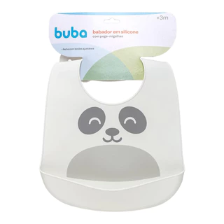 Babador Silicone Buba Impermeável Pega Migalhas Gumy Off White em Oferta na Shopee