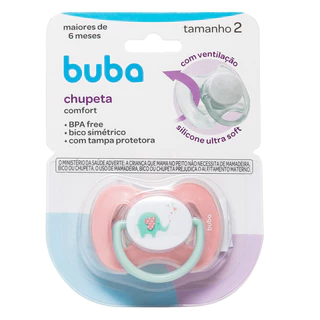 Chupeta Buba Confort Tamanho 2 Elefantinho Rosa em Oferta na Shopee