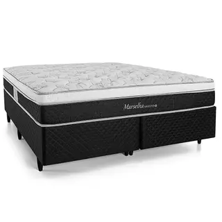 Cama Box Queen Size Herval Marselha, Molas Maxspring, 64x158x198 cm em Oferta na Shopee