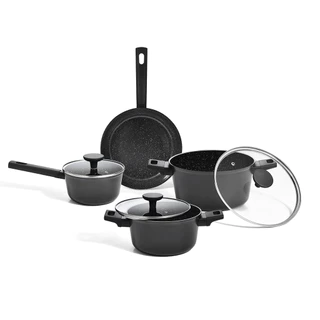 KIT 4 PANELAS DE INDUÇÃO COM ANTIADERENTE CERÂMICO MOU DE CHIA - OIKOS em Oferta na Shopee