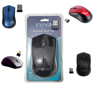 Mouse sem fio usb optico 1200 dpi pc & notebook