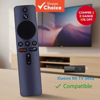 Xiaomi Mi TV Stick Mi Box 4K Controle Remoto Compatível com Bluetooth de Voz em Oferta na Shopee