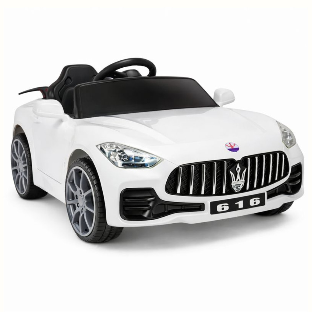 Mini Carro Eletrico Infantil Branco 6v Com Leds e Musicas Para Crianças ...