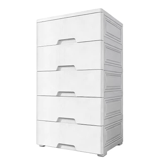 5 Gavetas Gaveteiro Organizador de Plástico Multifuncional com Rodinhas para Banheiro Cozinha Quarto