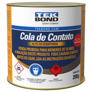 Cola de contato 200 gramas secagem rápida - TekBond em Oferta na Shopee