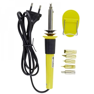 Pirógrafo Ferro de solda 30 watts 2 m 1 com 5 pontas - Western (110V) em Oferta na Shopee