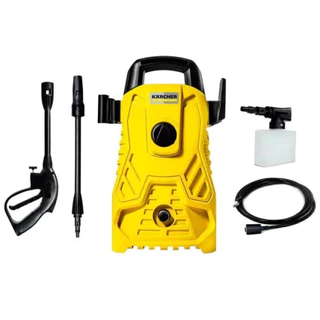 Lavadora de Alta Pressão Karcher Compacta 1500 PSI/Libras 1400W 300L/h com Aplicador de Detergente e Lança Regulável em Oferta na Shopee