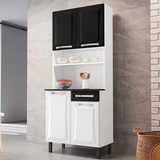 Cozinha Compacta Itatiaia Pratika 4 Portas 1 Gaveta e 5 Prateleiras 80cm em Oferta na Shopee