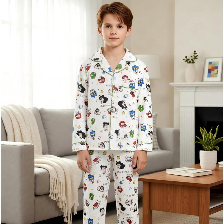 Pijama Infantil Juvenil Longo Menino Menina Roupa de Dormir Confortável Premium Estampado Kit Verão Outono em Oferta na Shopee