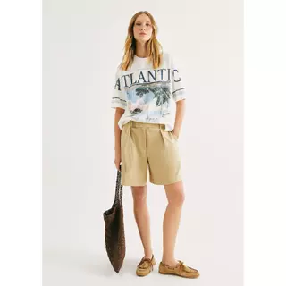 Bermuda Feminina Evasê Em Alfaiataria em Oferta na Shopee