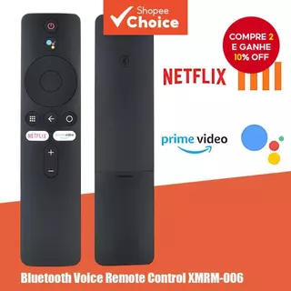 Controle Remoto De Voz Bluetooth XMRM-006 Para Xiaomi MI Box S Smart TV Stick Com Google Assistant em Oferta na Shopee