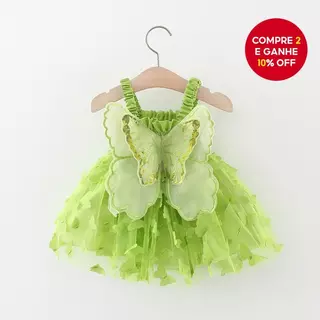 Vestido De Fada Princesa Asa De Anjo Para Bebê Menina , Festa De Lantejoulas Brilhantes , Fantasia De Verão em Oferta na Shopee