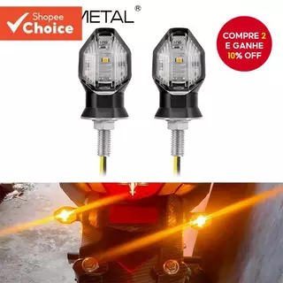 SEAMETAL Mini Motocicleta LED Luzes De Sinalização , 2 Pçs Universal 12V Âmbar Piscas Para Bicicletas Esportivas E Motoc SEAMETAL Mini Motocicleta LED Luzes De Sinalização , 2 Pçs Universal 12V Âmbar Piscas Para Bicicletas Esportivas E Motoc
