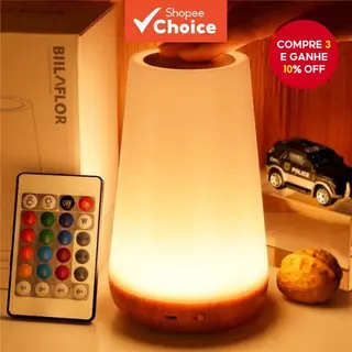 Luz Clássica de Mesa de Toque com Controle Remoto e Ajuste de Brilho RGB 5 Velocidades em Oferta na Shopee