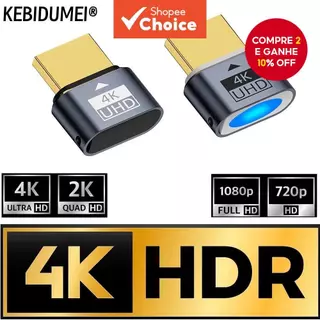 Adaptador De Exibição Virtual HDMI 4K Emulador Sem Fio De Alta Resolução Plugue Manequim Pro em Oferta na Shopee