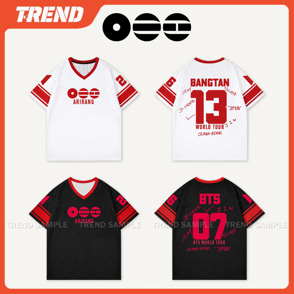 2026 BANGTAN WORLD TOUR ARIRANG Merch Jersey Camisa Vintage
