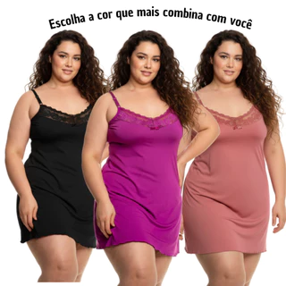 KIT 3 Camisola Plus Size Brisa – Leveza, Conforto e Elegância em Oferta na Shopee
