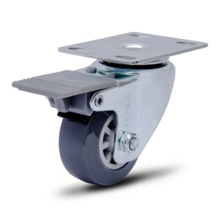 Rodízio giratório de polipropileno 2" com freio - GLPF.210.BP.FP - Colson em Oferta na Shopee