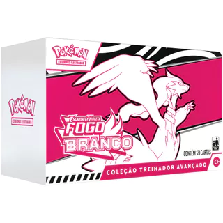 Box Pokémon - Fogo Branco - Coleção Treinador Avançado - Escarlate e Violeta - Copag