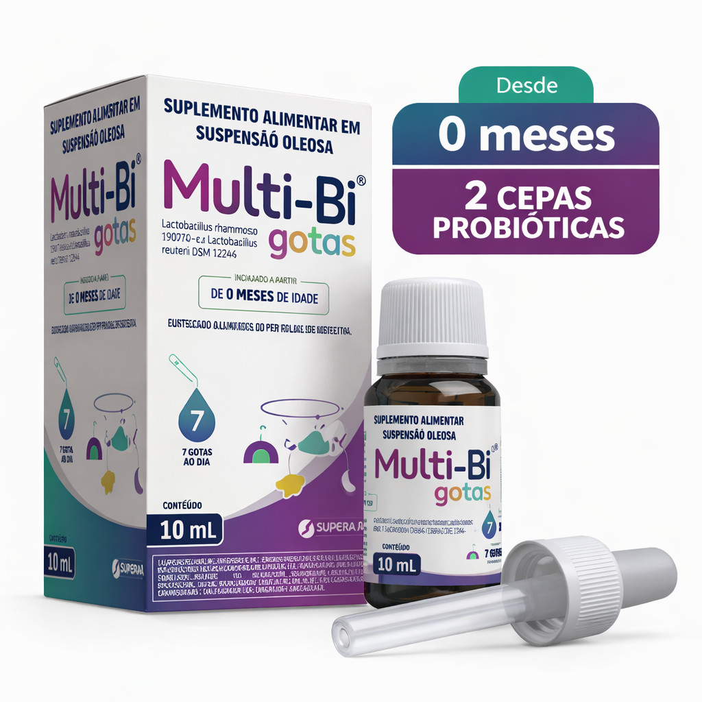 Multi-Bi Gotas 10ml Probiótico Infantil 2 Cepas Desde 0 Meses | Shopee ...