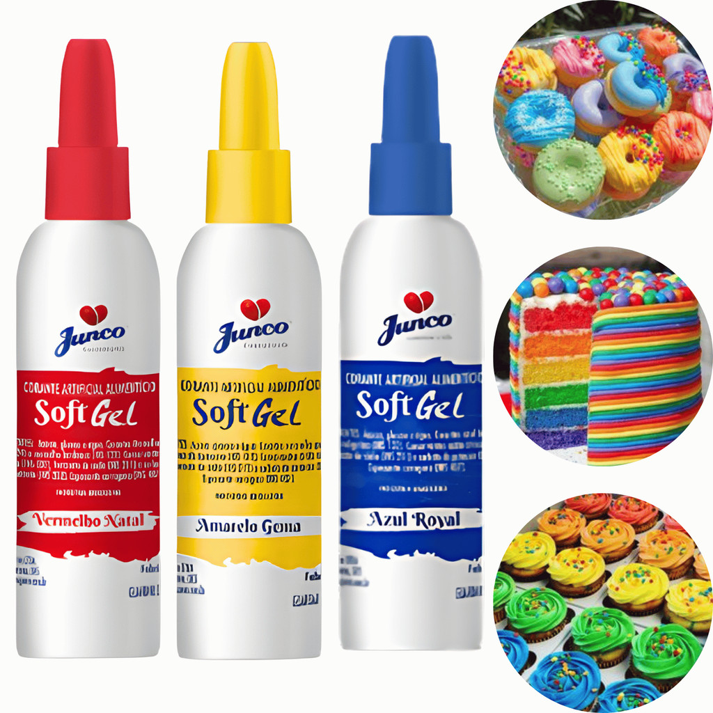 Kit 3 Corante Soft Gel Alimentício 25g Confeitaria Chantily