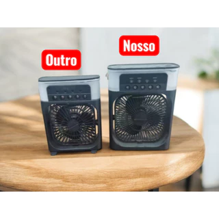 Ventilador Refrigerador De Ar Condicionado Umidificador Portátil Com Led Reservatório De Água TIPO C Usb