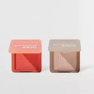 Kit Blush Cremoso Pêssego + Iluminador Facial Rosado 4you (2 Produtos) em Oferta na Shopee