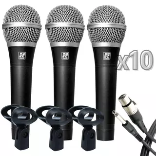 Kit 10 Microfone Com Fio Staner St68 Supercardioide Cachimbo em Oferta na Shopee